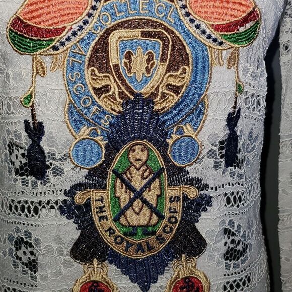 Long sleeve white lace dress - Picture 1 of 6